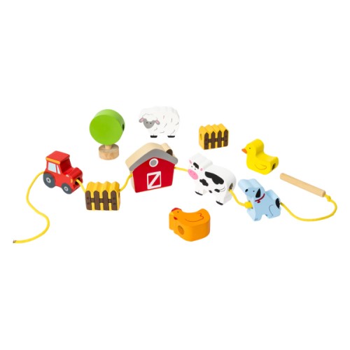 Location Perle En Bois A Enfiler Theme Animaux De La Ferme Ma Petite Ecole Montessori